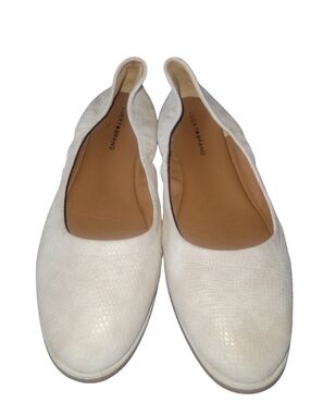 Lucky Brand Women's Wimmie Cream Classic Round Toe Slip On Ballet Flats Sz 10M